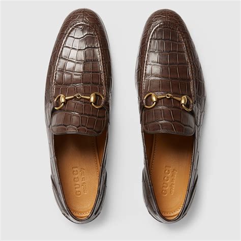 gucci jordaan leather loafer silver|Gucci jordaan crocodile loafer.